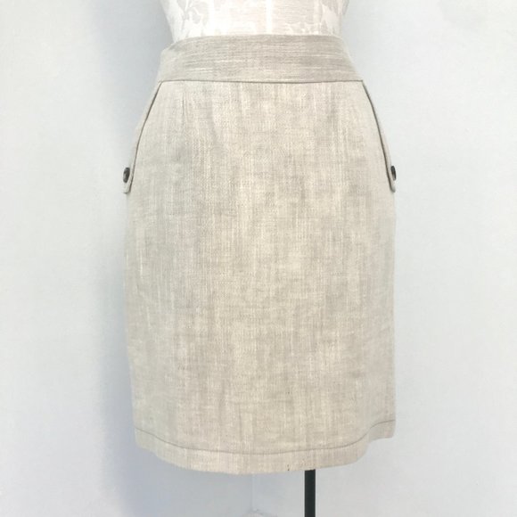 Jenni Kayne Silk Linen Pencil Skirt - Picture 11 of 11